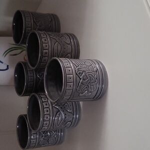 6 dragon shot glasses/ sake